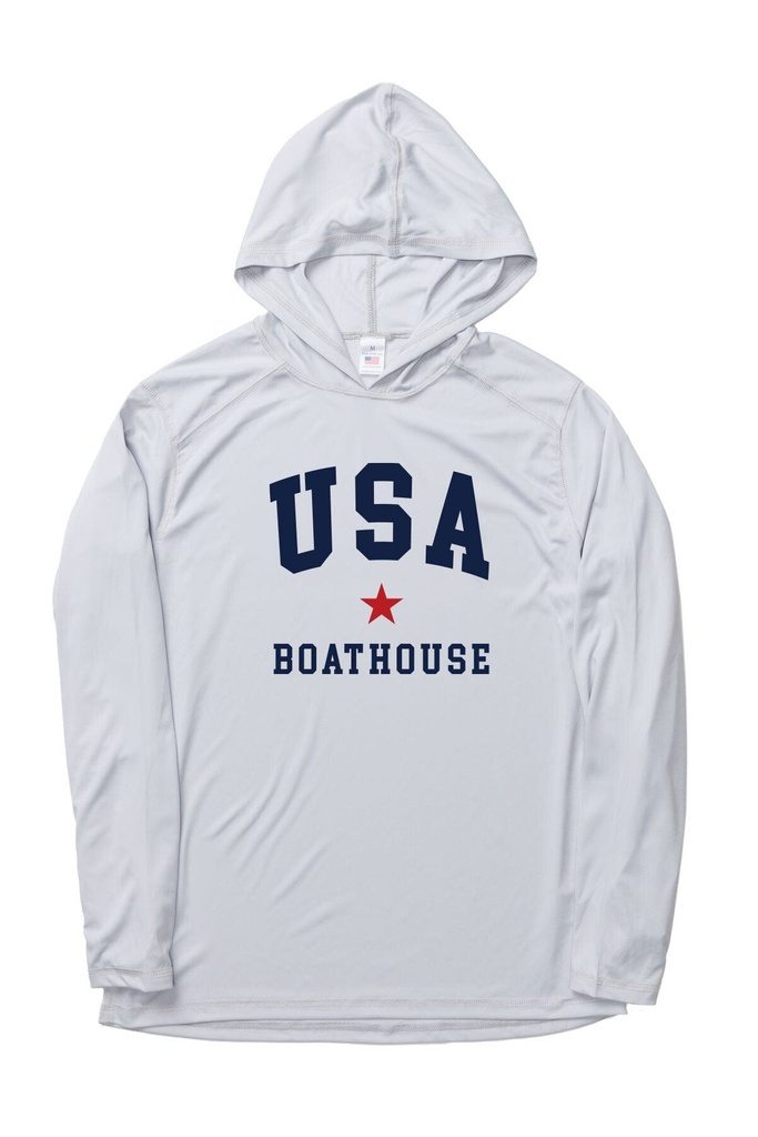 Unisex UV Protection USA Long Sleeve Hoodie — 1