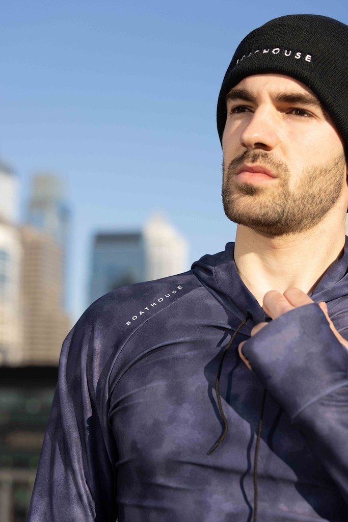 BOATHOUSE Men's 215 Printed Hooded Compression Top — 2