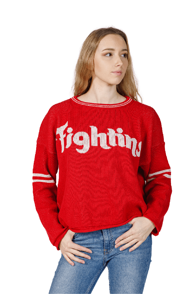 Women's Fightins Knit Cropped Crew — 2